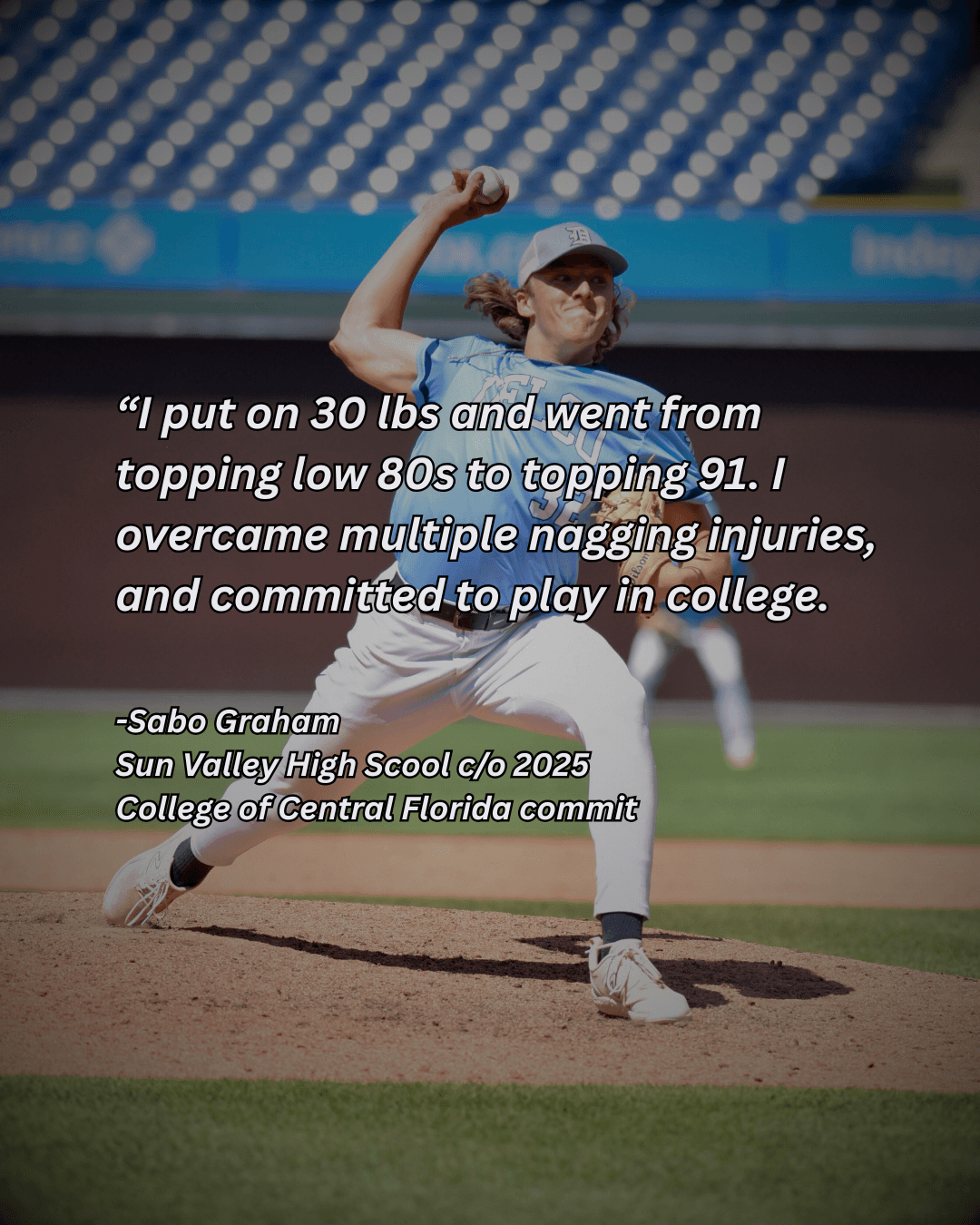 Sabo Graham testimonial - Gained 8+ MPH, committed to UCF